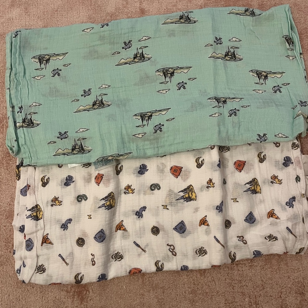NWOT Aden and Anais Harry Potter Muslin Blankets Set of 2